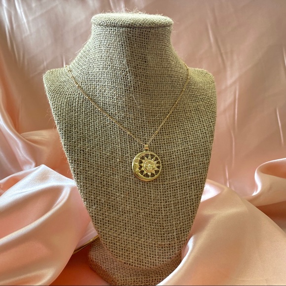 Crescent Moon Face Sun Face Necklace - Picture 2 of 12